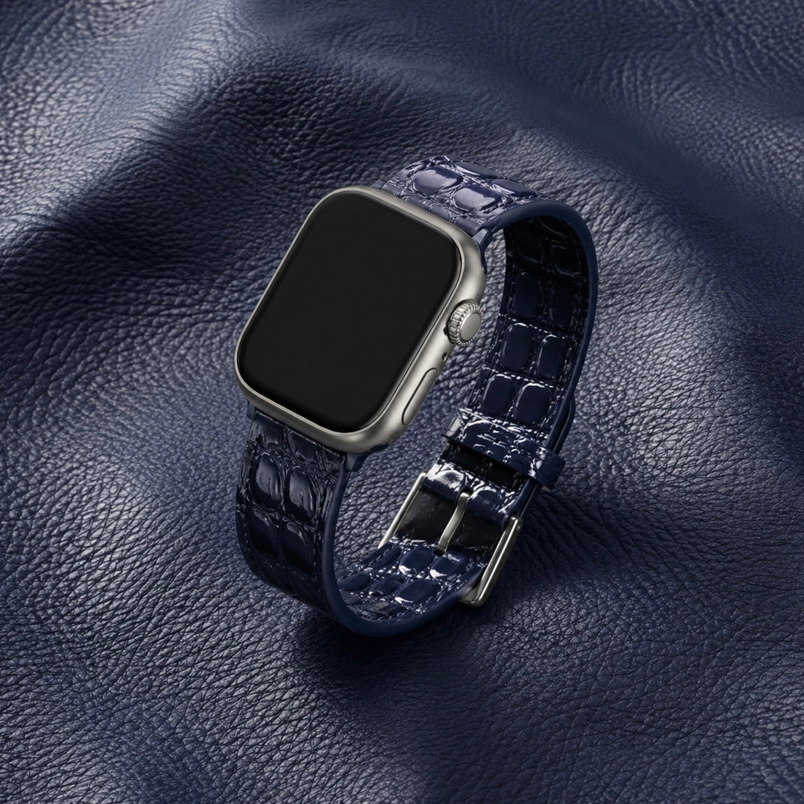 Croco Luxe - Navy Blue